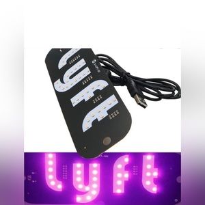 COPY - LED USB  lyft pink sign for taxi drivers